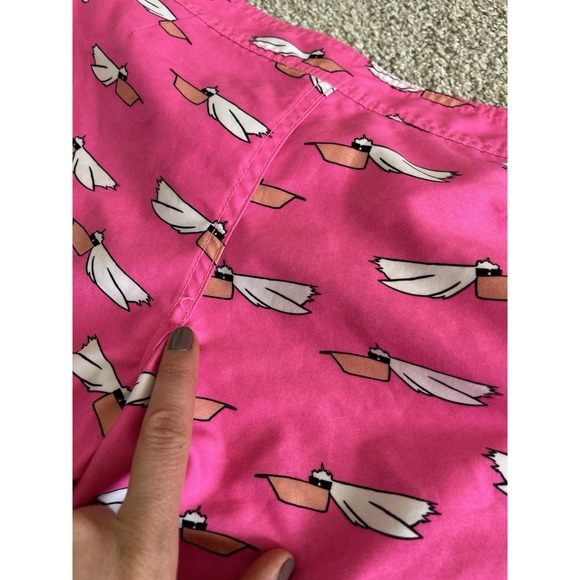 Women's Hot Pink Stork Design Board Shorts Small Billabong Surf Swim 5" Inseam - Picture 6 of 8